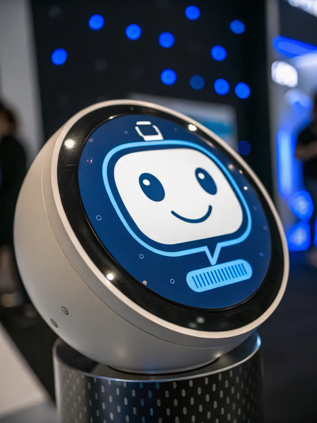 An image of a chatbot interface with a friendly conversation bubble, representing natural language processing.