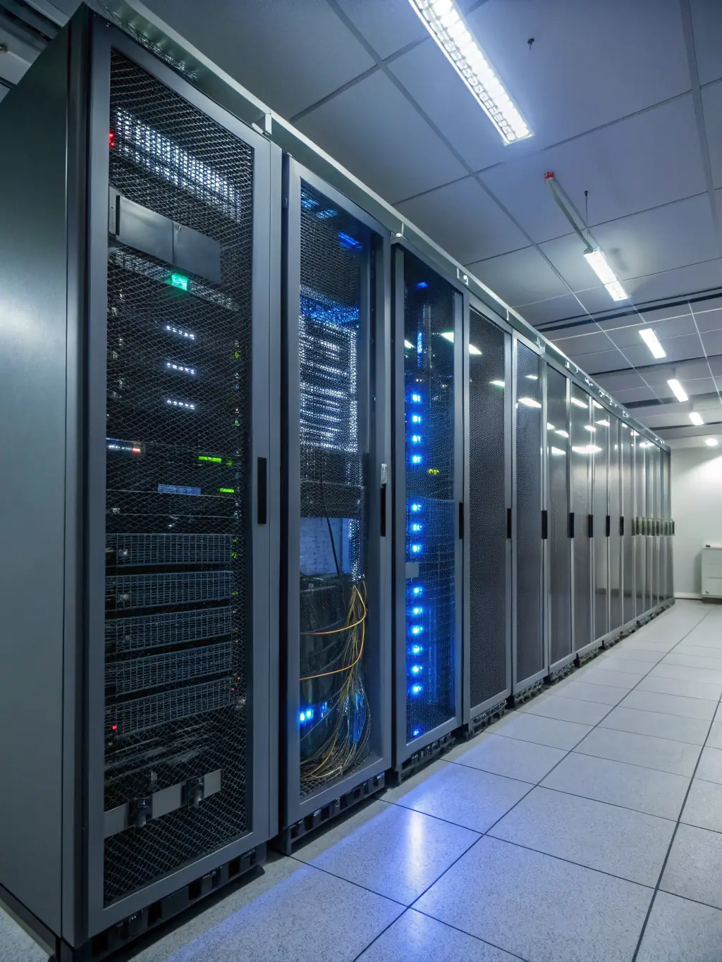 An image of a server room with technicians monitoring systems, representing Aegis IT Advisors' infrastructure management services.