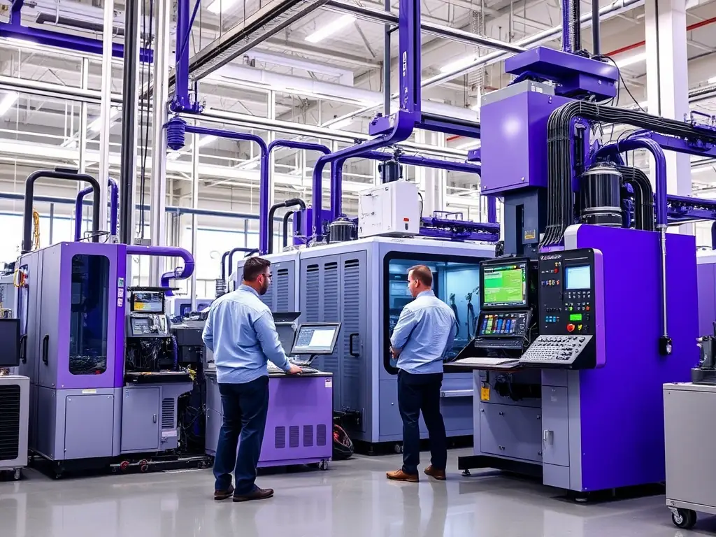 IT consultants are implementing automation solutions for a manufacturing plant, streamlining operations and improving overall efficiency.