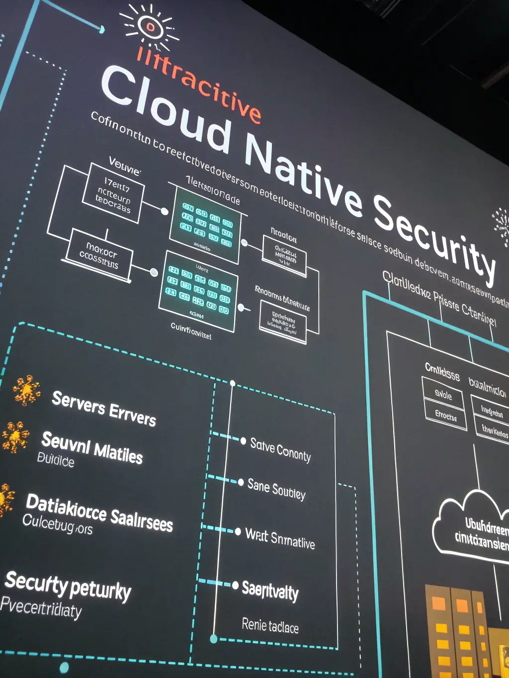 An image of a cloud infrastructure diagram illustrating multi-cloud architecture with security layers, representing Aegis IT Advisors' Cloud Landing Zones service.